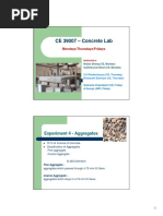 CE 39007 - Concrete Lab: Experiment 4 - Aggregates