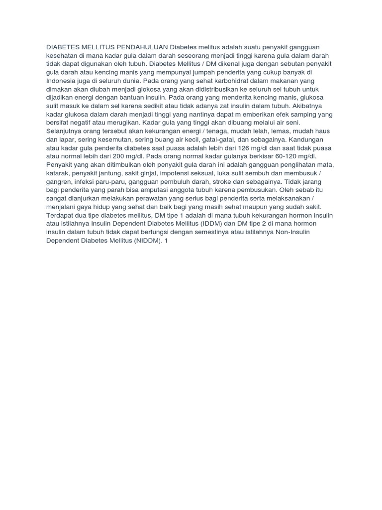 Diabetes Mellitus Types Risk Factors Symptoms Treatments