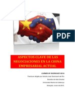 Aspectos Clave de Las Negociaciones en La China Empresarial Actual