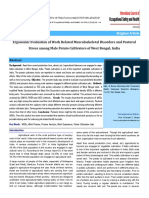 Ergonomic Evaluation of Work Related Musculoskeletal Disorders and Postural Stress Among Male Potato Cultivators of West Bengal, India