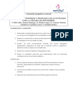 Colegio Marista Colón: Actividades y criterios para la prueba de 1o ESO de Lengua Castellana y Literatura