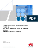 RTN 950 V100R010 IDU Quick Installation Guide For Outdoor Cabinets (APM30H&TMC11H) 01