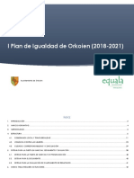 I Plan de Igualdad de Orkoien (2018-2021)