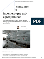 Archivan Causa Por Muerte Del Ingeniero Que Usó Agroquímicos