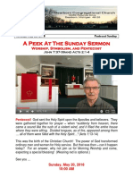A Peek at The Sunday Sermon: Worship, Symbolism, and Pentecost