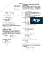 Statics: Force Centroids of Masses, Areas, Lengths, and Volumes