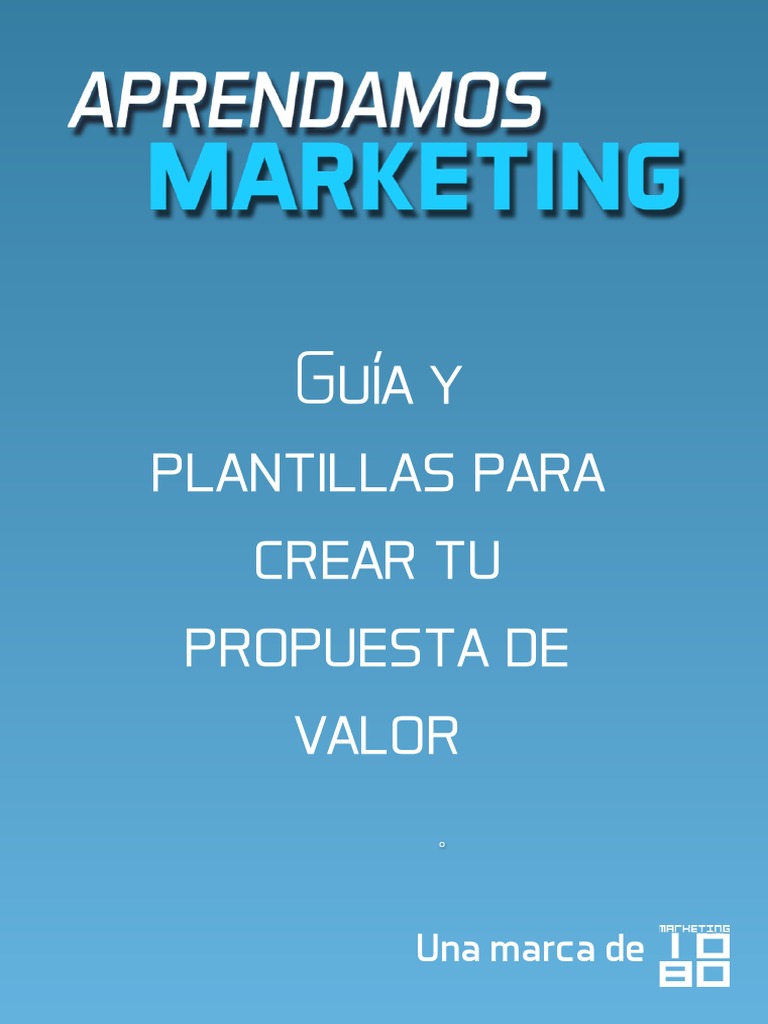 Plantillas para Propuesta de Valor | PDF | Cliente | Marketing