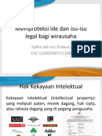 Memproteksi Ide Dan Isu-Isu Legal Bagi Wirausaha