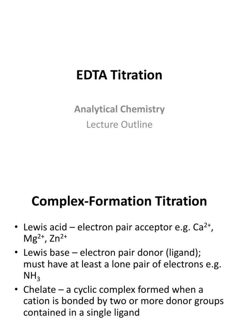 Titration EDTA et Dosage des Métaux | PDF | Titrage | Chimie