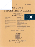 Études Traditionnelles - Numéro Spécial Consacré À René Guénon, Nos 293-294-295