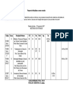 Proposta de Disciplinas 1o Semestre 2017