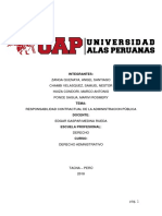 La responsabilidad contractual de la administración pública en el Perú