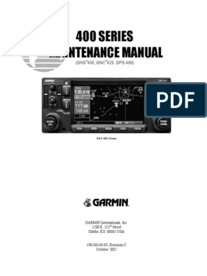 Garmin 400 Maintenance Manual PDF | | Telecommunications | Wireless