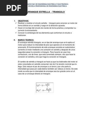 Arranque Estrella Triangulo Corriente Electrica Inductor