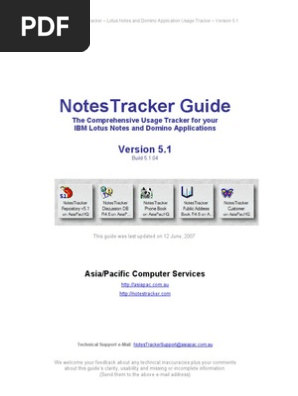 NotesTracker Guide Version5 1