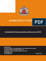 Immediate Post-Anaesthesia Recovery 2013