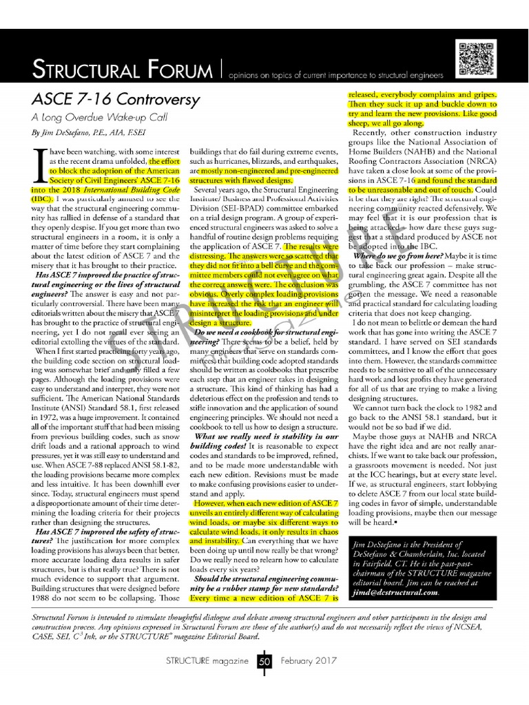 ASCE 7-16: A Call for Change | PDF | Structural Engineering | Science ...