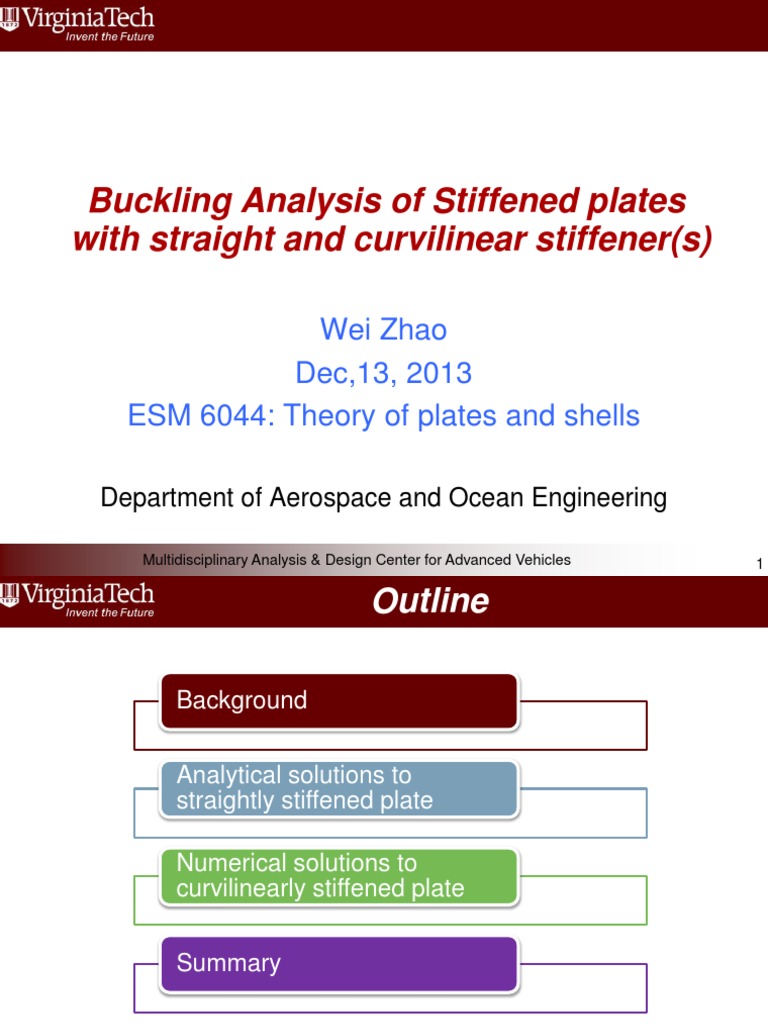 Buckling Analysis of Stiffened Plates With Straight and Curvilinear ...
