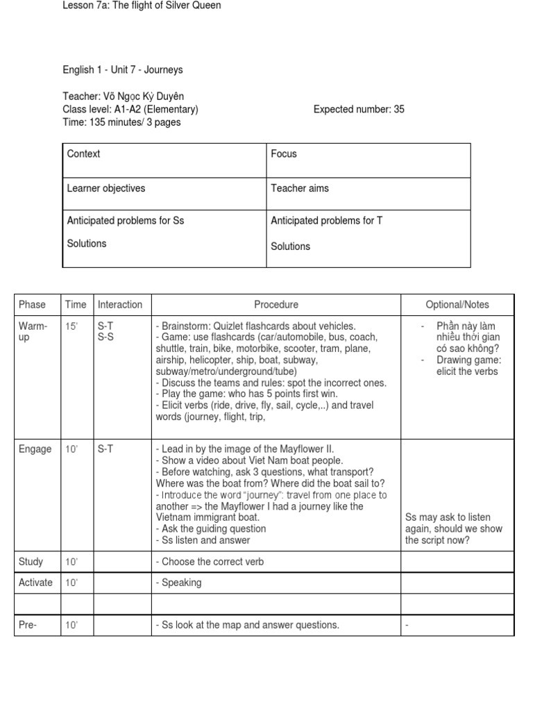 Quizlet English Class A1 Unit 7