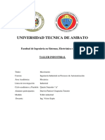 Universidad Tecnica de Ambato: Facultad de Ingeniería en Sistemas, Electrónica e Industrial