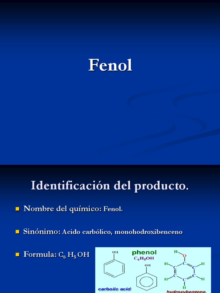 Fenol | PDF | Agua | Química