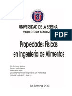 Tablas y Datos de Propiedades Fisicas de Alimentos