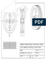 Modeling & Drafting of V Belt Pulley Design