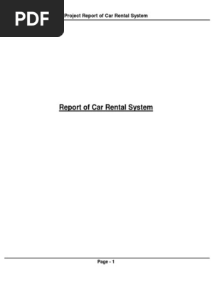 Car Rental System