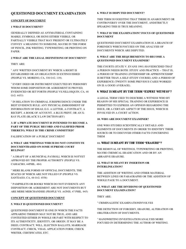 Questioned Document Examination PDF Signature Stereoscopy