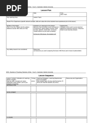 Lesson Plan Template