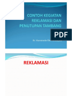 6 Contoh Kegiatan Reklamasi Dan Penutupan Tambang