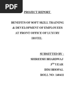 Benefits of Soft Skill Training & Development of Employees at Front Office of Luxury Hotel