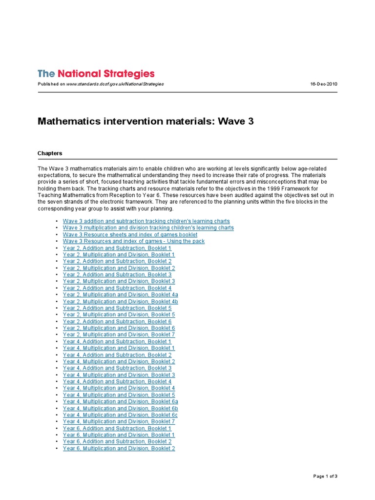 Mathematics Intervention Materials Wave 3 PDF PDF Multiplication