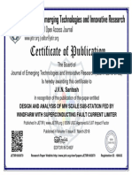 Board Awards Certificate for Paper on Windfarm Substation Design