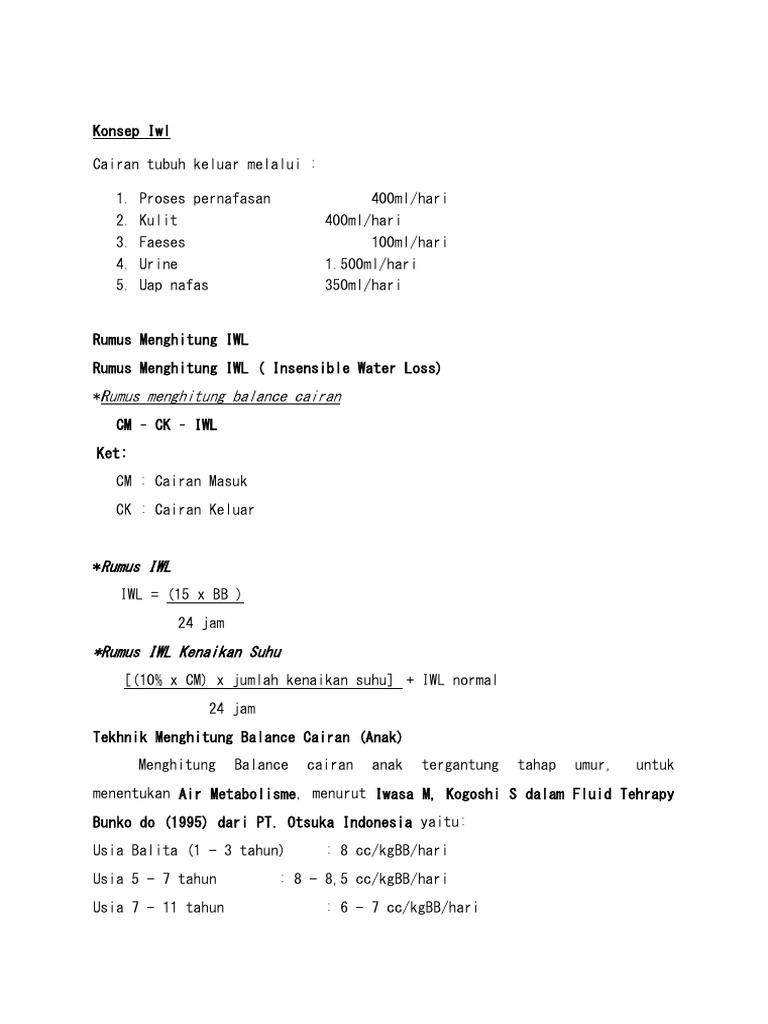 Cm Ck Iwl Ket Cm Cairan Masuk Ck Cairan Keluar