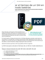 Cómo Calcular El Tiempo de Un SAI en Modo Baterías