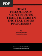 Yannis Tsividis, Shanthi Pavan-High Frequency Continuous Time Filters in Digital CMOS (2000) PDF