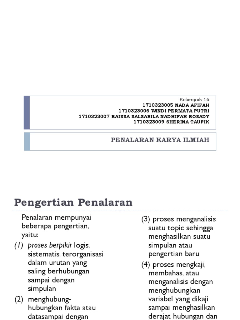 Contoh Artikel Ilmiah Yang Berisi Penalaran Deduktif Dan 