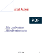 Fisher Linear Discriminant 2. Multiple Discriminant Analysis