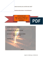 Informe de Reconocimiento de Minerales de Hierro: "Universidad Nacional Del Centro Del Perú"