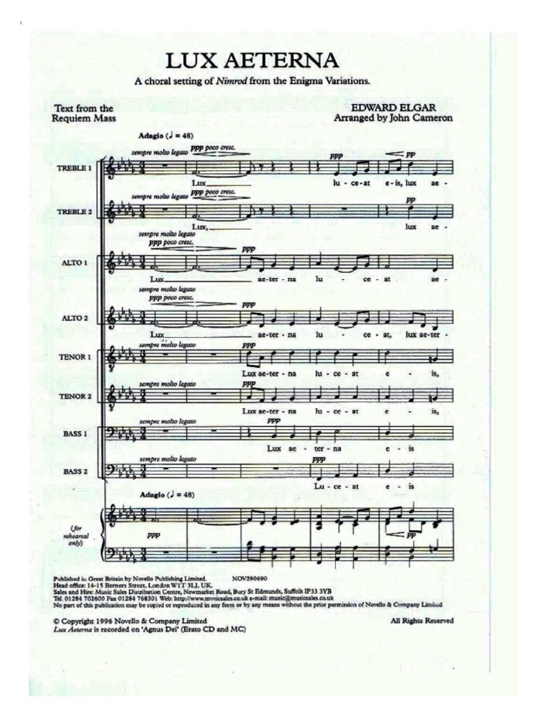 Kupdf Com Elgar E Lux Aeterna 1pdf
