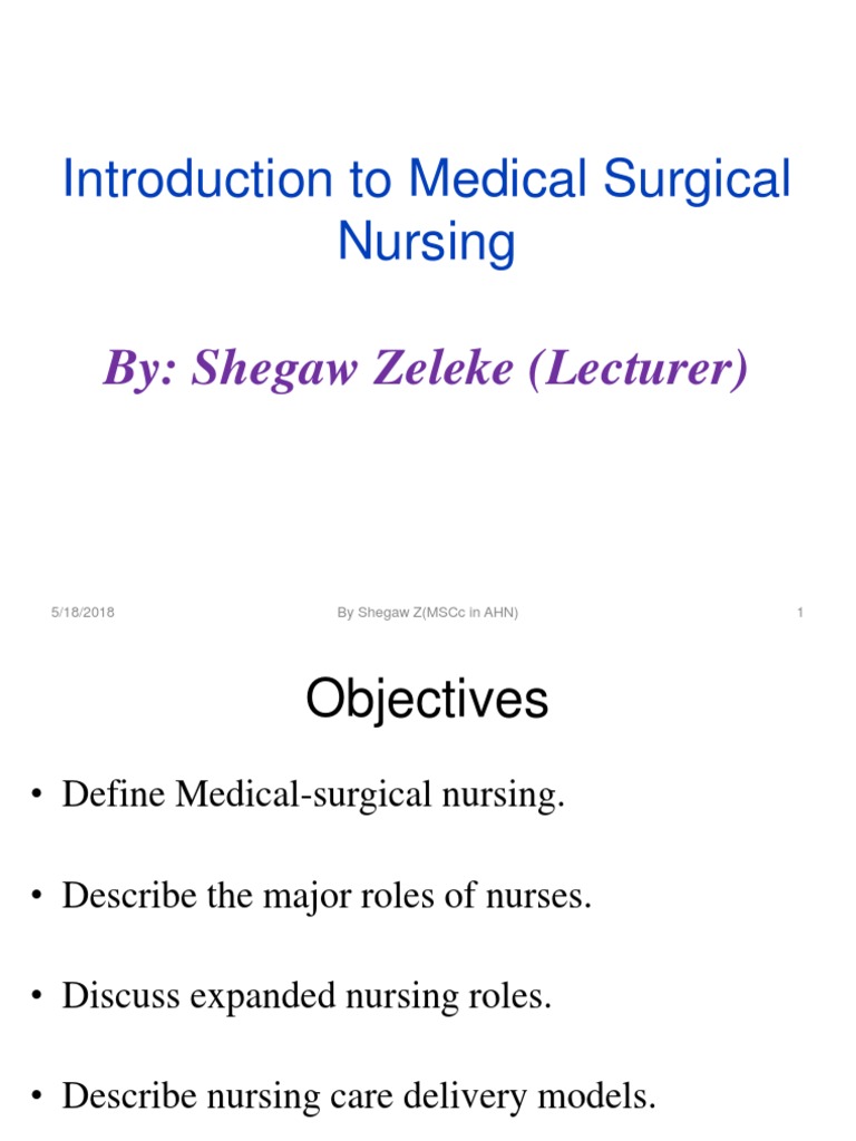 Introduction To Medical Surgical Nursing | PDF | Nursing | Health Care