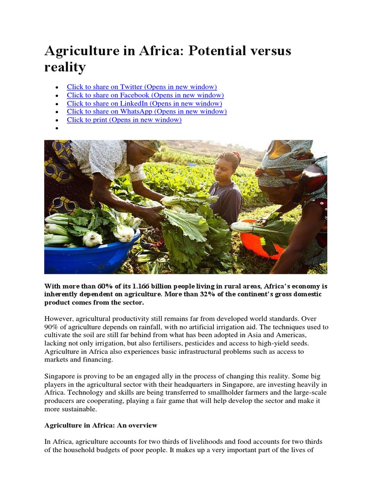 Agriculture in Africa: Challenges & Growth | PDF | Subsidy | Rice