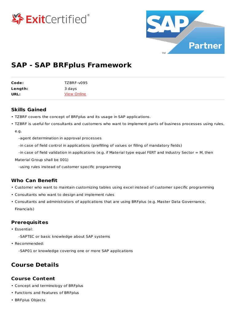 Introduction To Sap Brf – Practical use of BRF+ Application to design ...