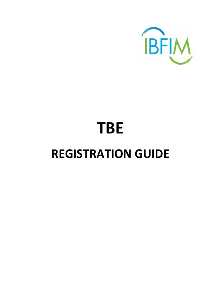 TBE Individual User Guide | PDF