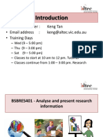 BSBRES401 - Analyse and Present Research Information