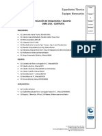 Relación de Maquinaria y Equipos PDF