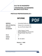 Informe Prácticas Preprofesionales Ingeniería Mecánica Eléctrica UCT