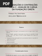 Fundações e Contenções - Aula 3 - Ppt
