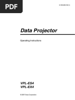 Data Projector: Vpl-Es4 Vpl-Ex4